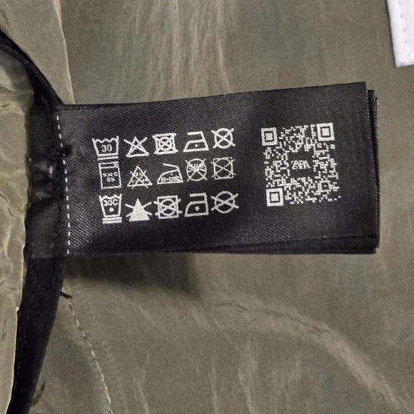 Zara Men's Olive Green Nilon Light-Weight Rain Jaket Size L - Picture 11 of 13